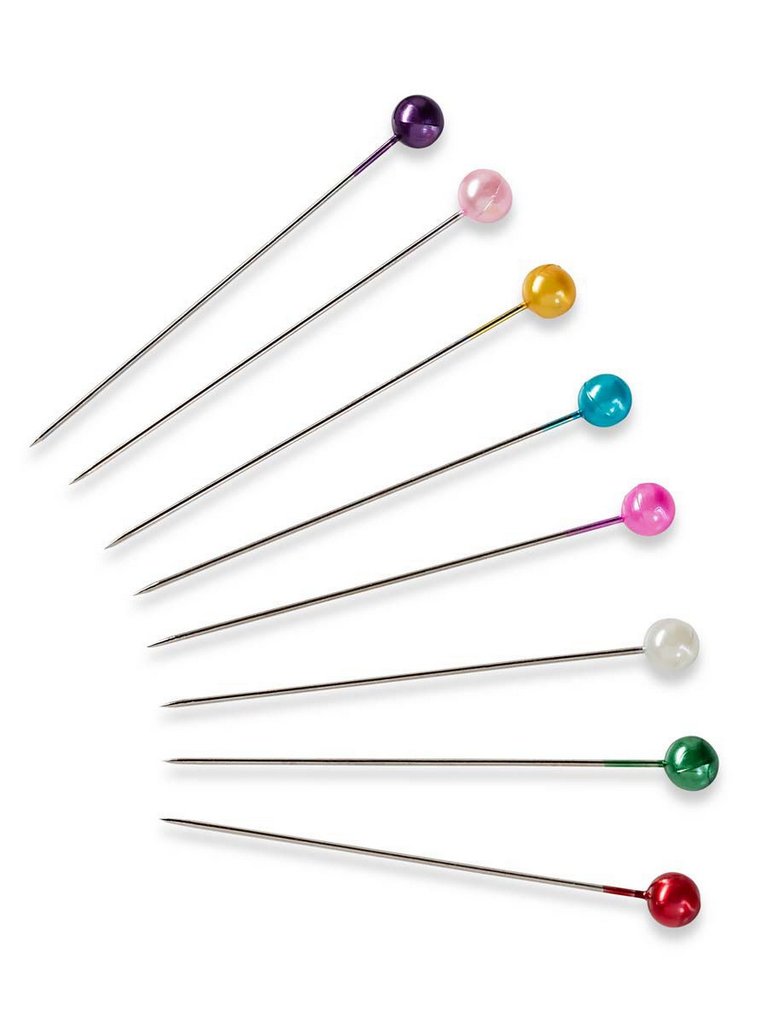 Булавки канц. с цветными головками 100 шт/уп Attomex