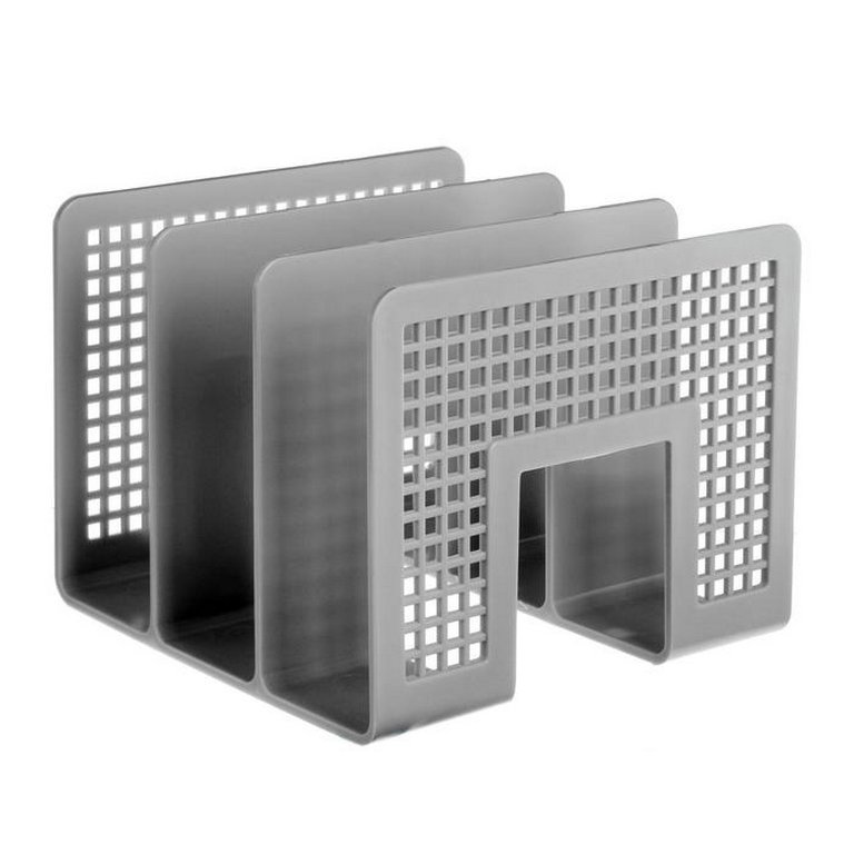 Подставка для бумаг, 3 отдела серая 210*170*210 мм Erich Krause