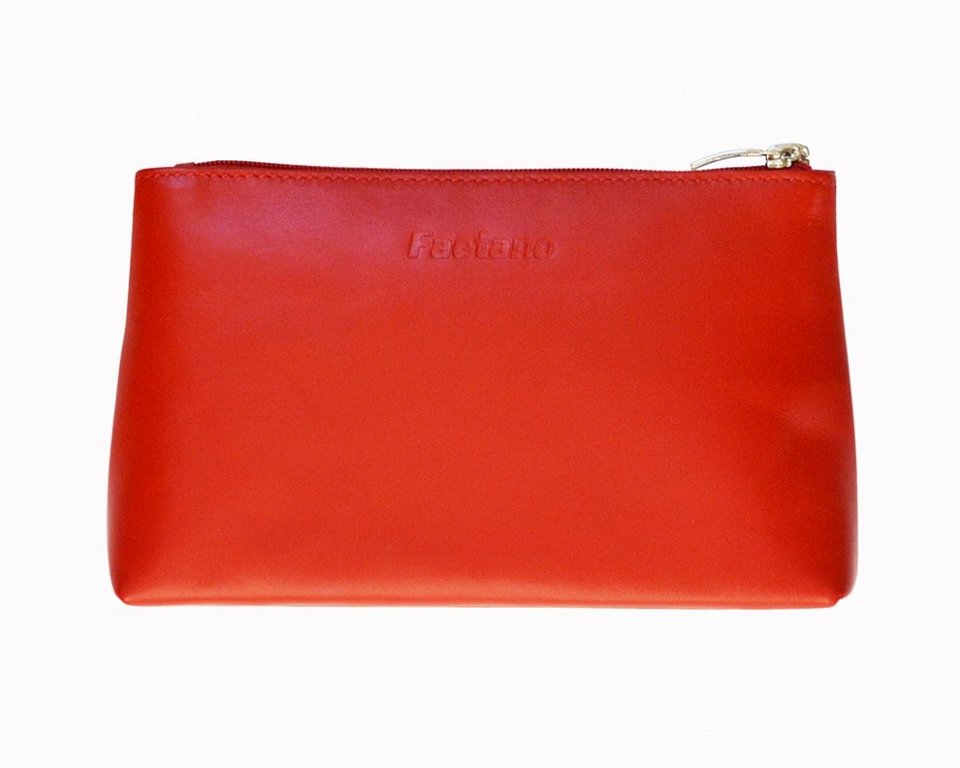 Косметичка D.Morelli "Энжи" из нат.кожи, красная