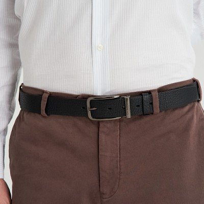 Ремень Dr.Koffer мужской нат. кожа, черный