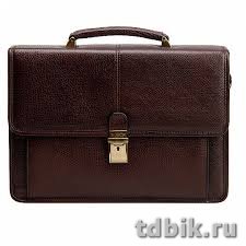 Портфель Dr.Koffer 34*25*8 нат. кожа, коричневый