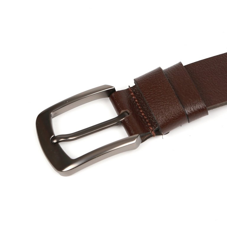 Ремень FABRETTI мужской, натуральная кожа, размер 125, коричневый