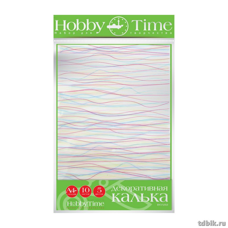 Калька декоративная "ВОЛНА" 21*29,5см, 10шт/уп HobbyTime