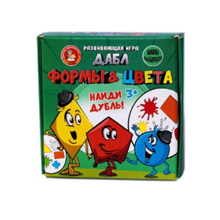 Игра настольная  .3+ с карточками Дабл "Формы и цвета" Десятое королевство