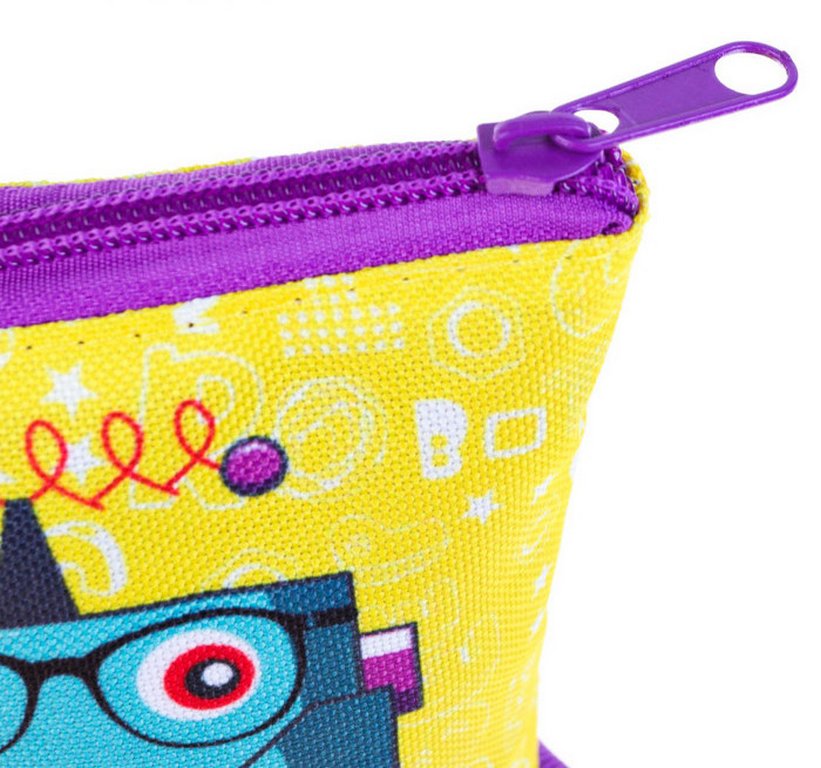 Пенал  для мальчика  настольный вертикальный Проф-Пресс "Робот в очках" ткань