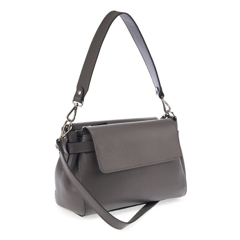 Сумка женская Dr.Koffer 26х17х9см см, нат.кожа серый