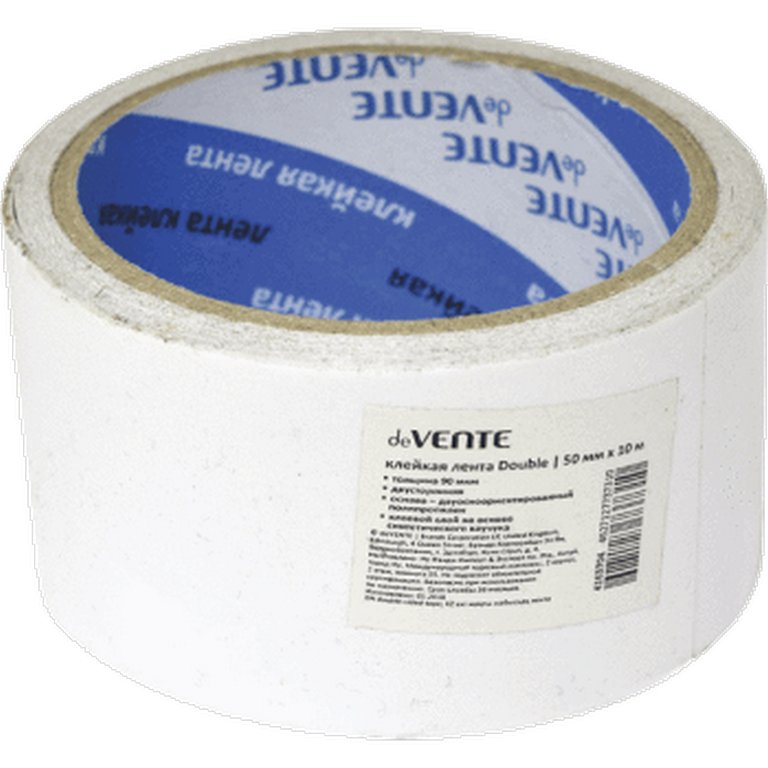Скотч двухсторонний (полипроп. основа) 50 мм*10 м, 90 мкм deVENTE