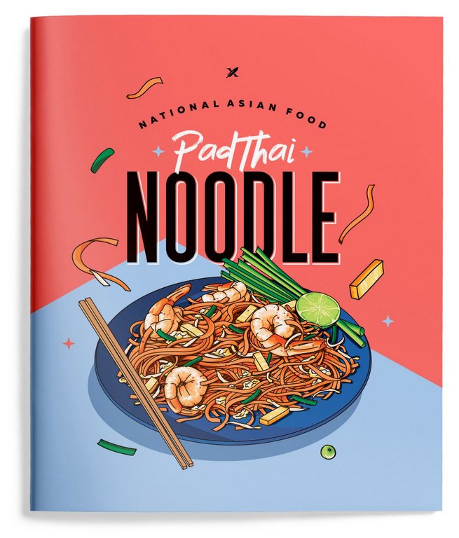 Тетрадь 48 лист кл. А5 на скрепке LOREX "ASIAN FOOD" мел. карт. soft touch выб. лак конгрев офс. дво