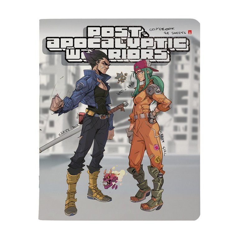 Тетрадь 48 лист кл. А5 на скрепке "Manga. Warriors"