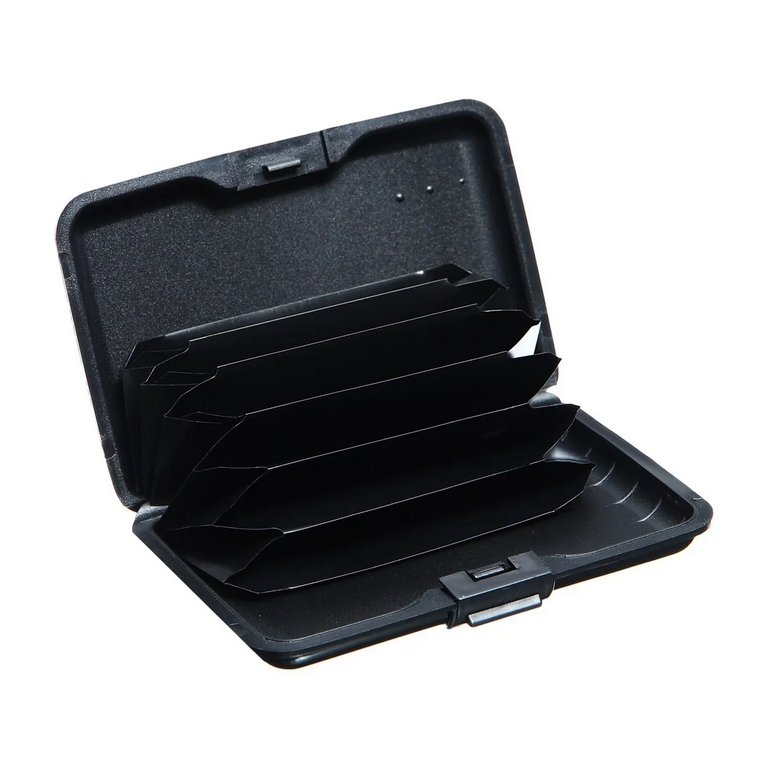 Визитница металл/ пластик 11*7,5*2см черный