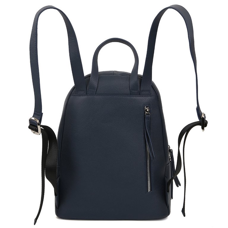 Рюкзак женский FABRETTI 25*33*11см, нат. кожа, синий