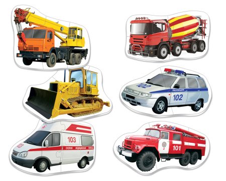 Пазлы MAXI  18 дет. "Спецтехника" Русский стиль