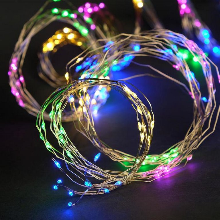 Гирлянда комнатная Занавес Роса 2.8*3м 300 цв. ламп, 8 реж, на крючках,пульт (от-10 до+35 °С) от USB