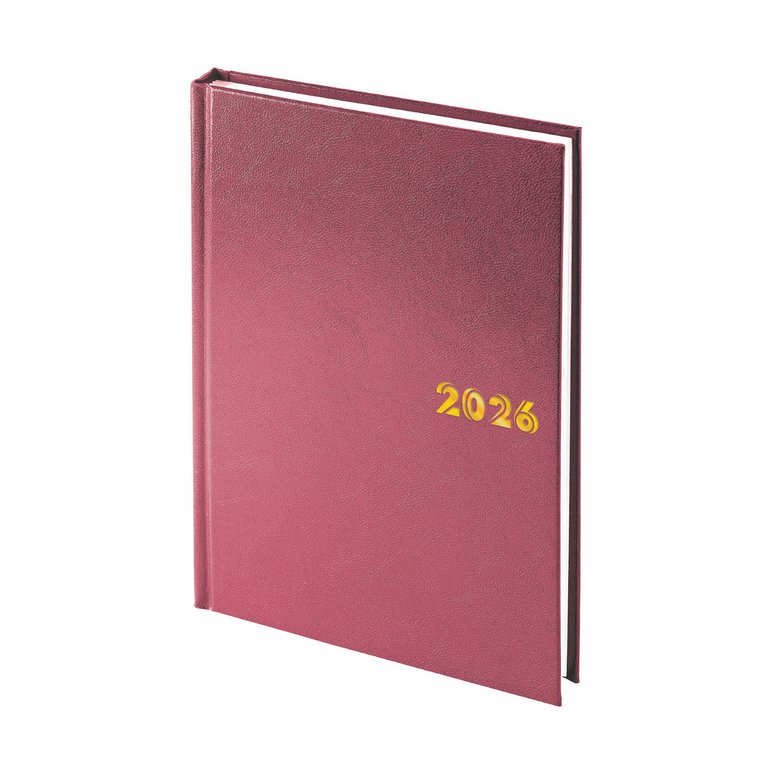 Ежедневник дат. 2026 г. А5+ Альт "Ideal New", бордовый, с тиснением 2026 г