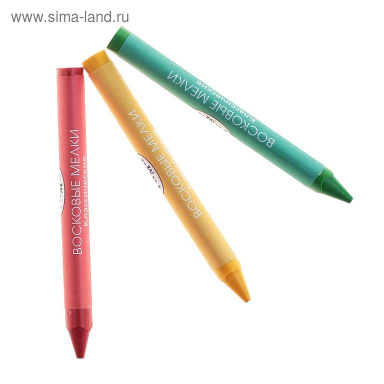 Набор карандашей восковых трехгранных 24 цв. ГАММА "Классические"