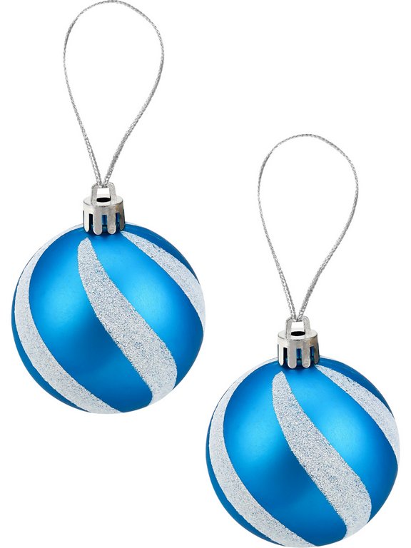 Набор шаров  цвет ассорти 30 мм 28 шт, 45мм 2шт, 60мм 12 шт "Синий шик"