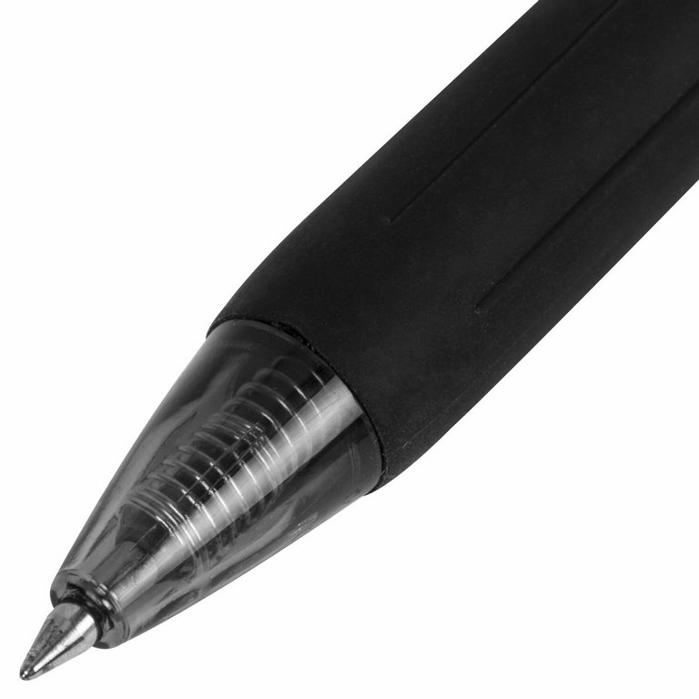 Ручка гелевая автомат BRAUBERG Office Style резин. упор 0,5мм черная (линия 0,4мм)