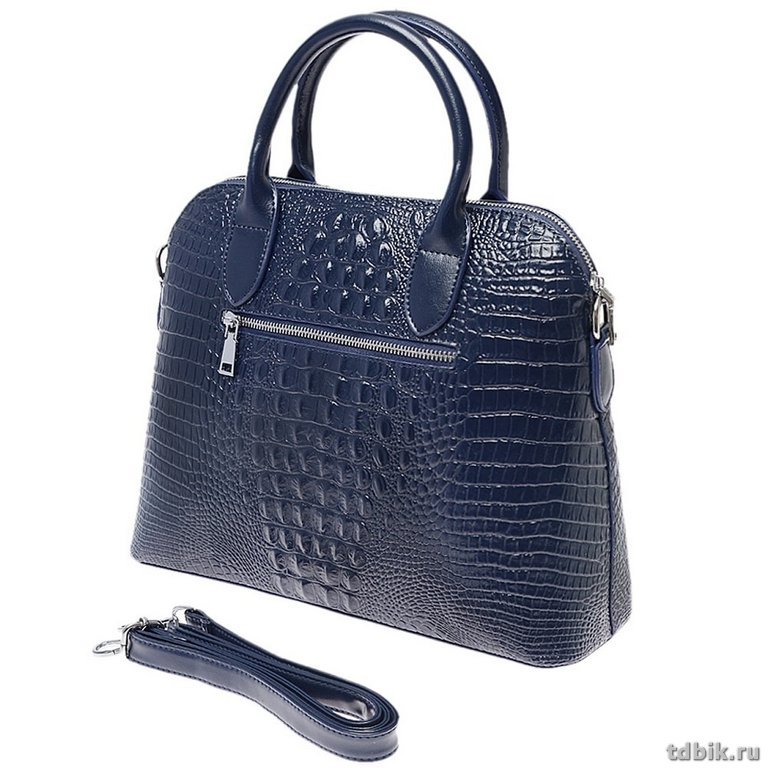 Сумка женская Jane's Story синяя, нат.кожа