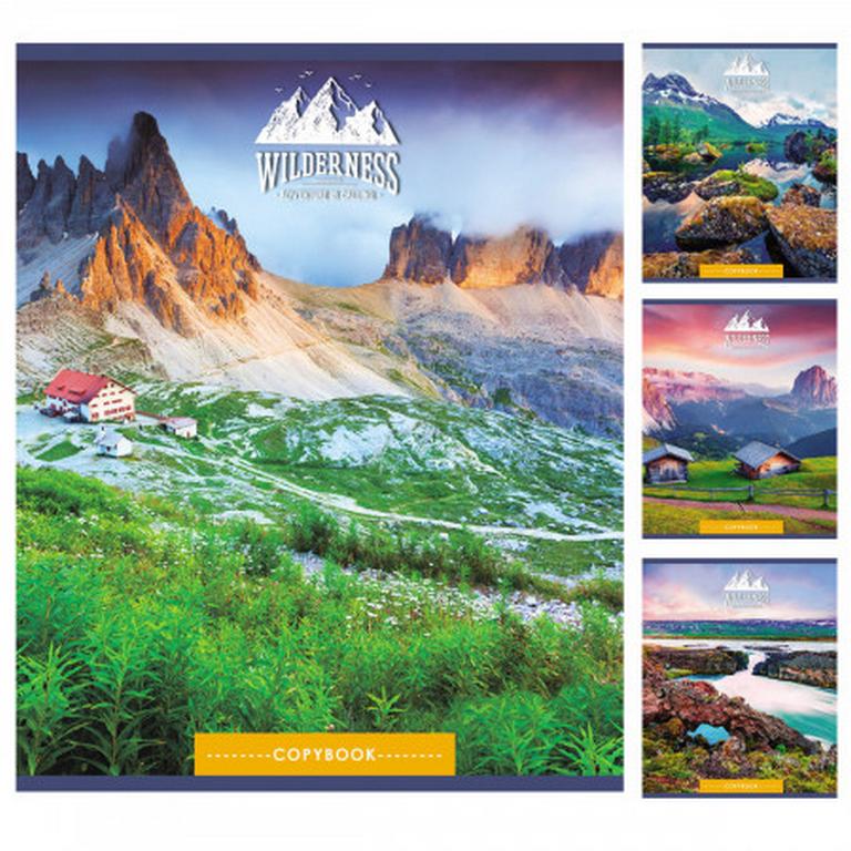 Тетрадь 80 лист кл. А5 на скрепке "КРАСОЧНЫЕ ПЕЙЗАЖИ" цвет.мелов.обл.