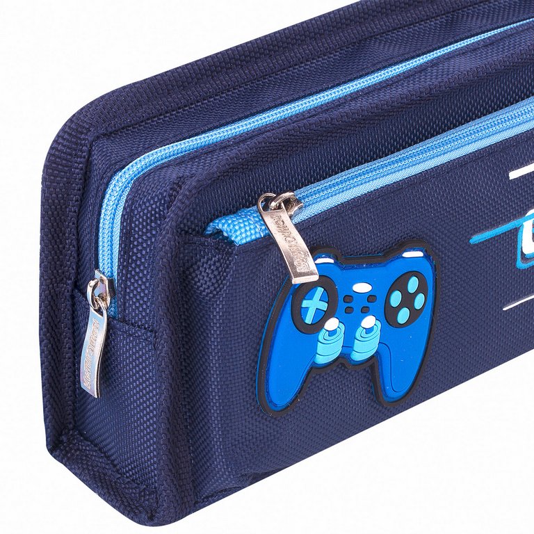 Пенал  для мальчика Юнландия "Joystick" 21*6*9 см синий