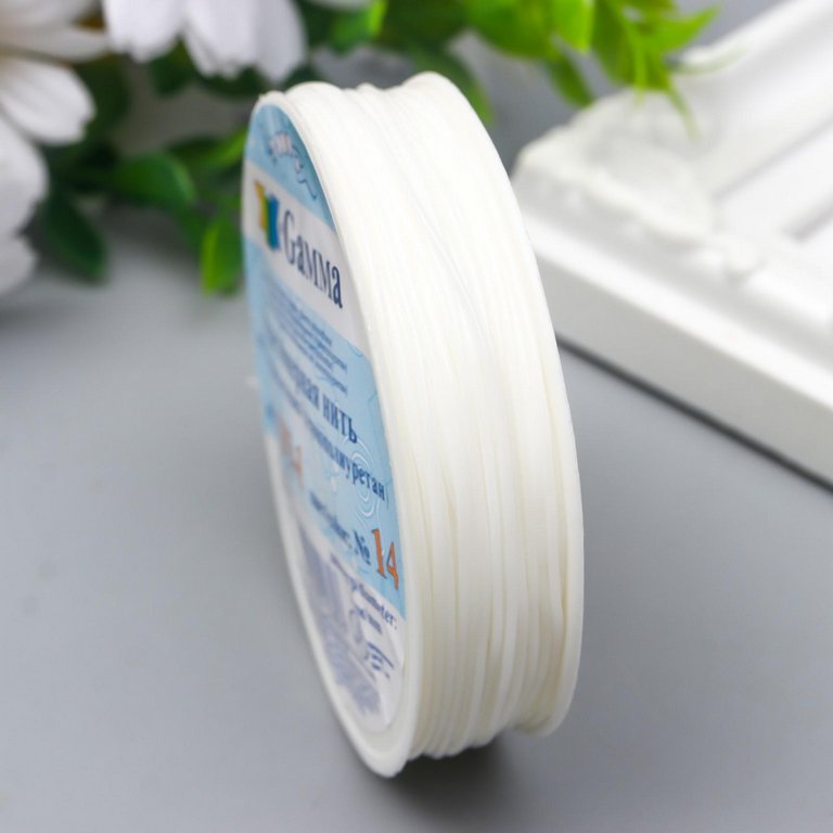 Резинка для бисера "Gamma" d=1 мм 18 м, белый