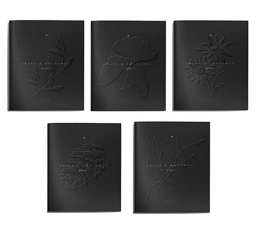 Тетрадь 48 лист кл. А5 на скрепке LOREX "SIMPLE PLEASURES" мел. карт. запечатка форзаца, soft touch