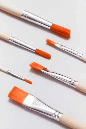 Кисть Синтетика №20 плоская живописная Эдельвейс