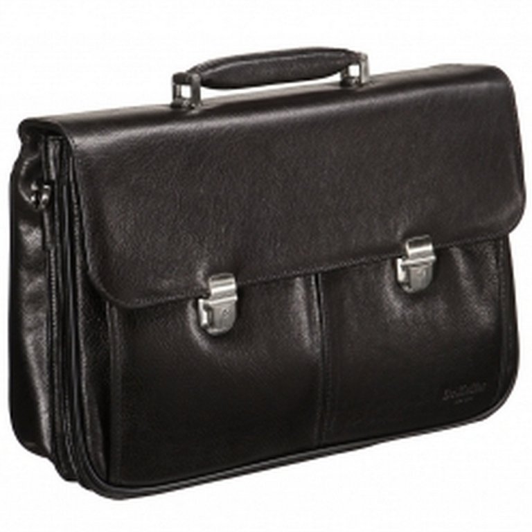 Портфель Dr.Koffer 30*41*13см, нат. кожа, черный