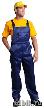 Спецодежда Полукомбинезон р-р 44-46/182-188, цвет синий