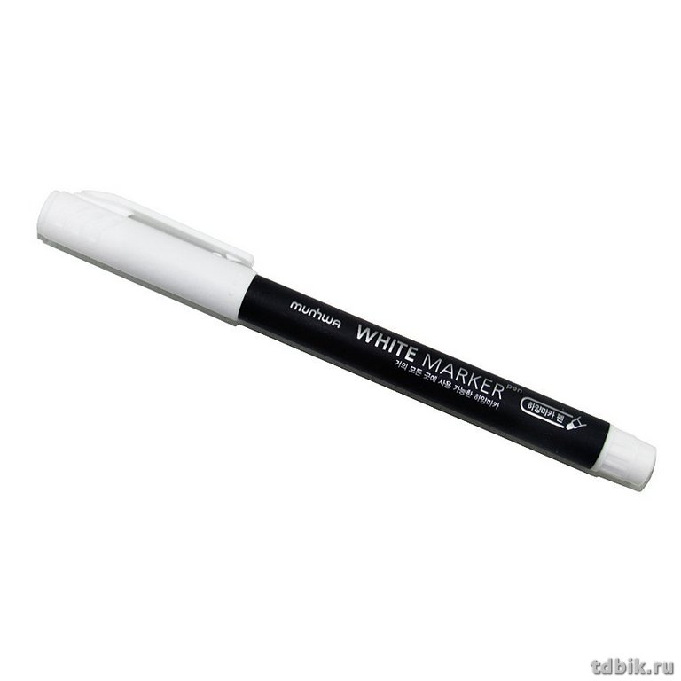 Маркер перманентный  1,0 мм MunHwa  круглый, белый