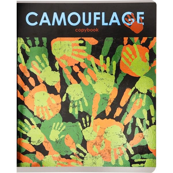 Тетрадь 48 лист кл. А5 на скрепке Collezione "МОРЕ КАМУФЛЯЖА" мелов. обл., тиснение