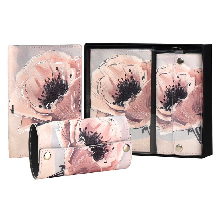 Набор подарочный Escalada Обложка для паспорта+ключница НАППА МАК