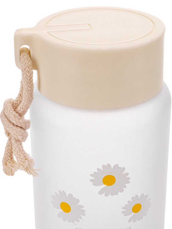 Бутылка пластиковая  450мл "Ромашка" бежевый