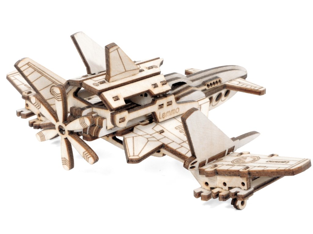 Сборная модель из дерева   39 дет. "Самолет Стакс 2-Н" 140*185*70мм