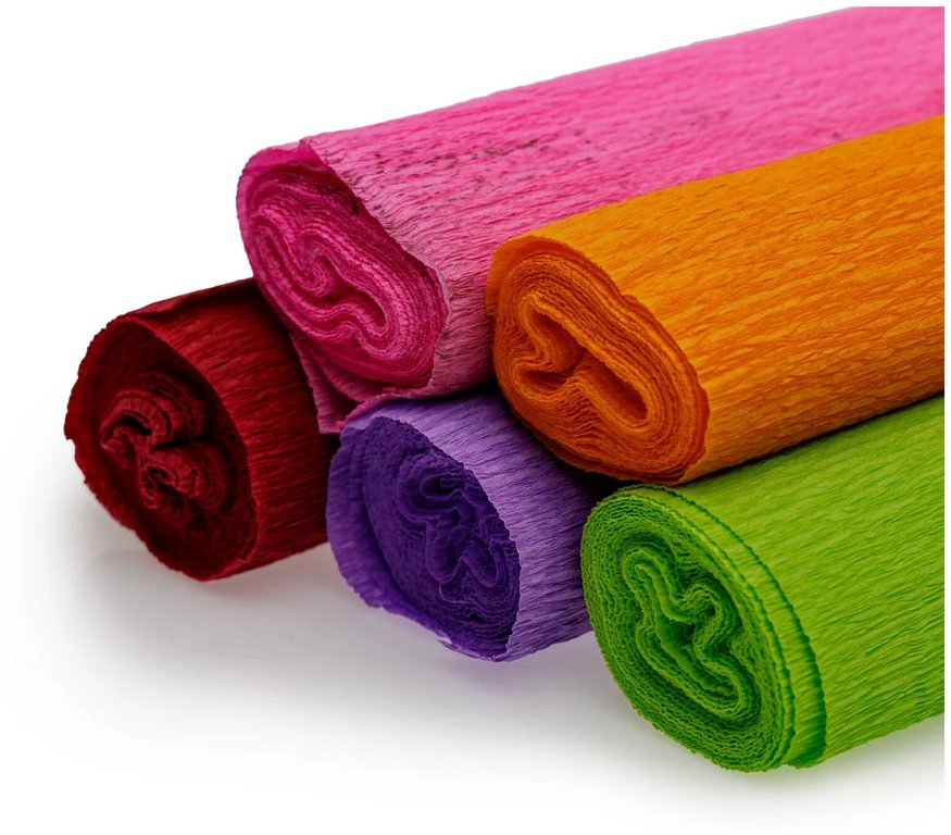 Бумага креповая 50*250 розовая, в рулоне, Альт