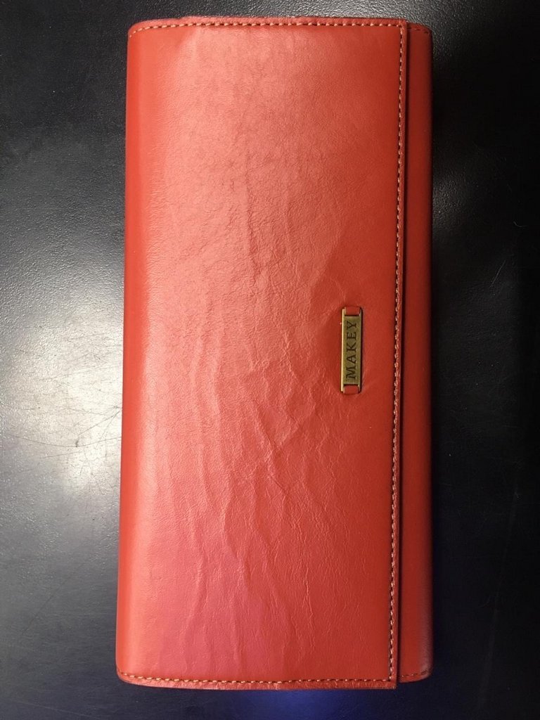 Портмоне Макей 20,4*9,8см, нат. кожа, цв. коричневый/т.оранжевый