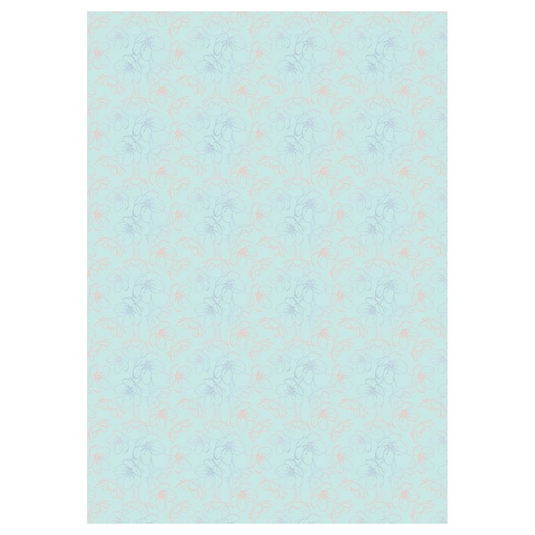 Бумага упаковочная 70*100см  в рулоне (ассорти) "Grace twigs" MESHU