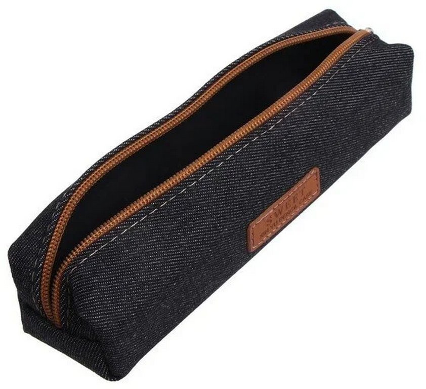 Пенал  универсальный Calligrata "Джинс" 20,5*3,5см ассорти