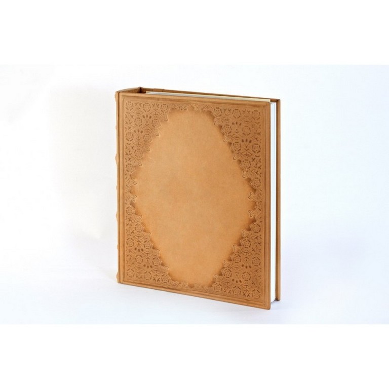 Фотоальбом магнитные листы 40шт, 28*32см, обложка из нат. кожи, цвет св.коричневый "Макей"