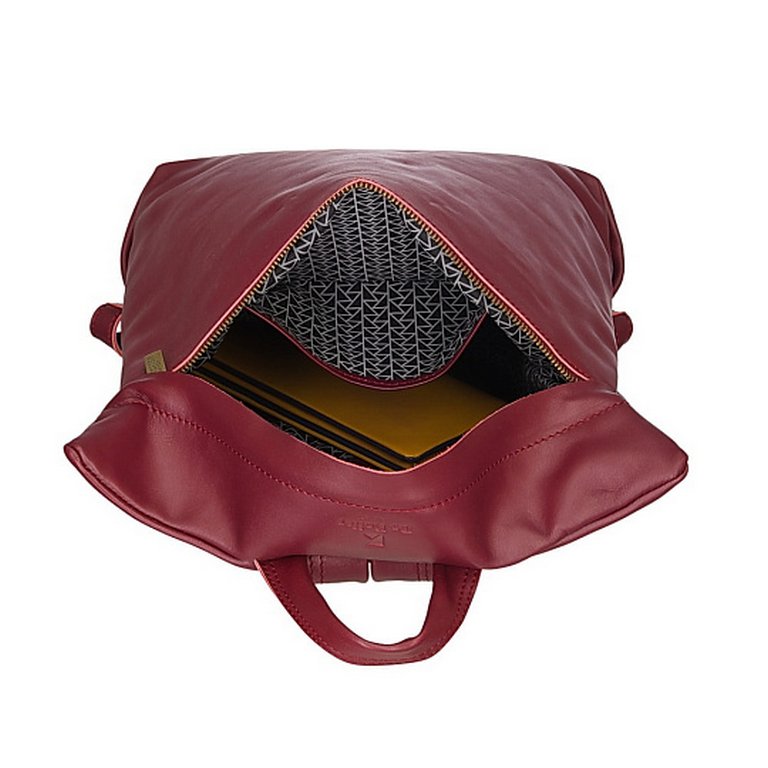 Рюкзак женский Dr.Koffer 32X38X15 см, нат.кожа, бордо