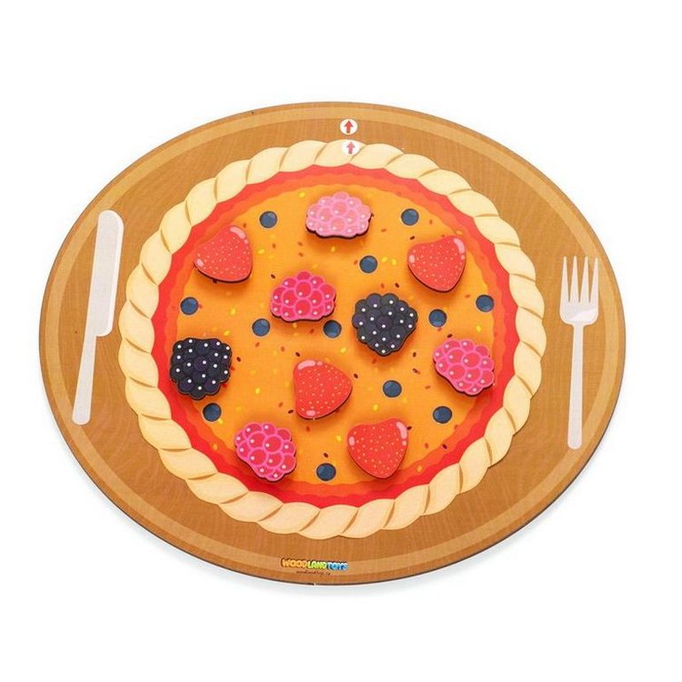 Игра обучающая  Еда "Юный кондитер, Пицца-Пирог-Торт-1" дерево WOODLENDTOYS
