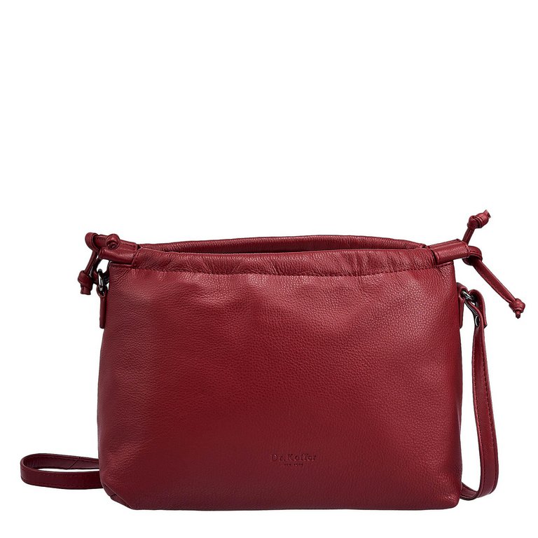 Сумка женская Dr.Koffer 28х20х12см см, нат.кожа бордовая
