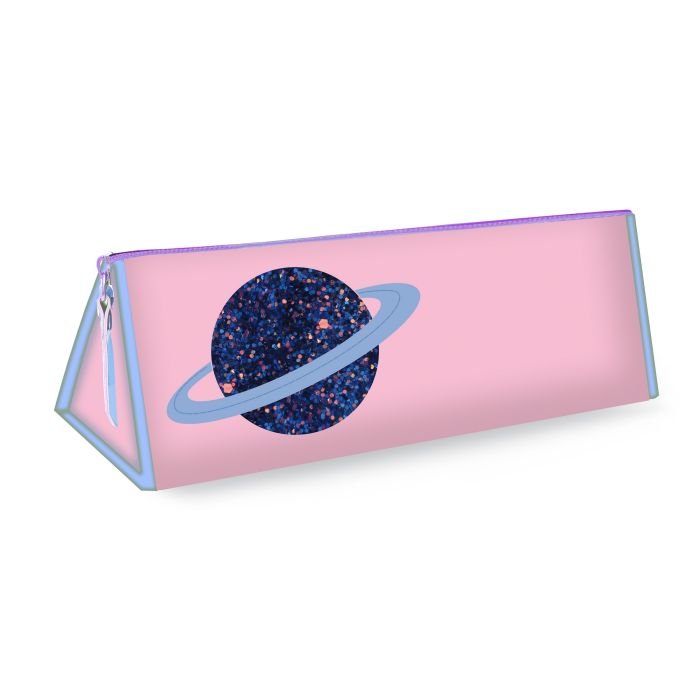 Пенал  для девочки Феникс + "Сатурн" (23*7,5*5см) иск. кожа