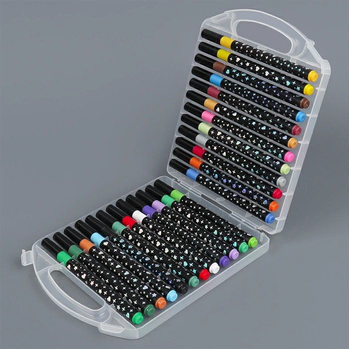 Набор маркеров акриловых 24 цв. Darvish с блестками