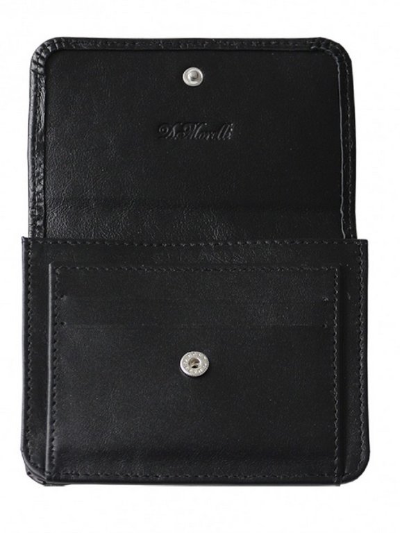 Портмоне D.Morelli женское "Энжи" мини, нат.кожа, черное