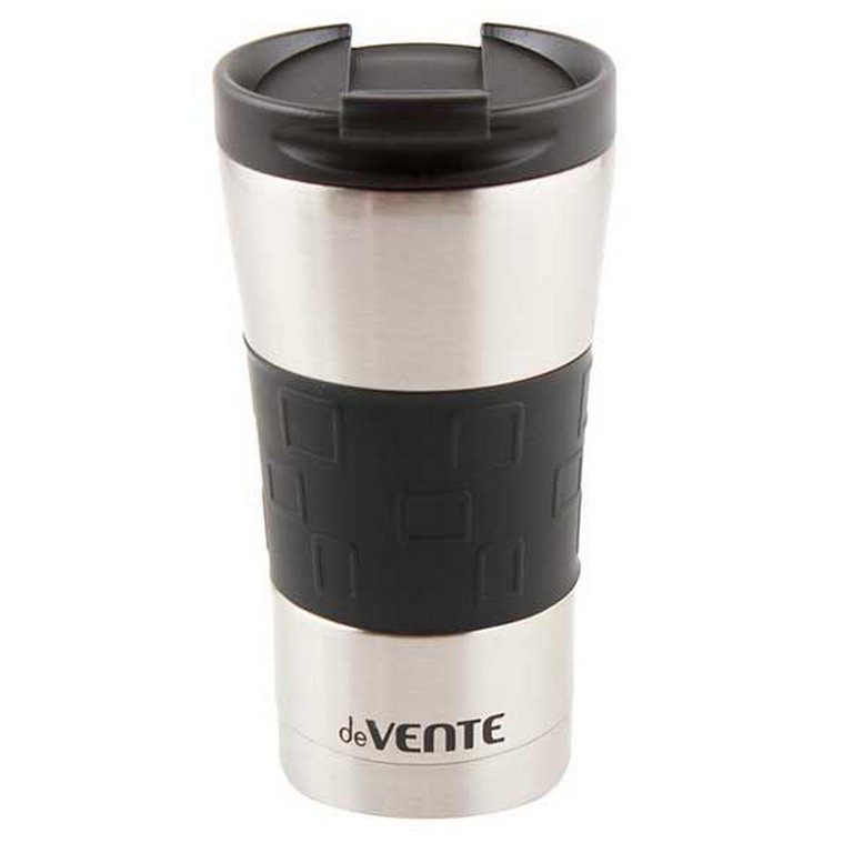 Термостакан 360 мл deVENTE "Drive" нерж. сталь/силикон
