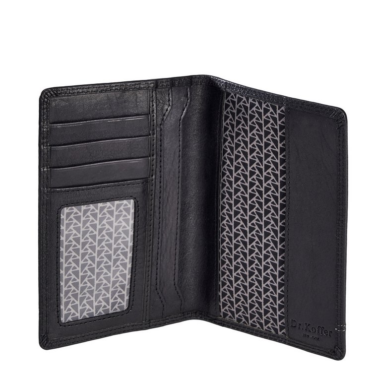 Обложка для паспорта и автодокументов Dr.Koffer нат. кожа, черный