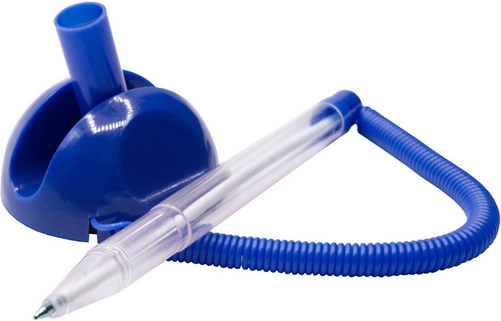 Ручка шариковая настольная синий корпус Buro 0,7мм синяя (стерж. 125мм, линия 0,5мм)