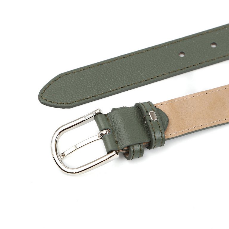 Ремень FABRETTI женский, натуральная кожа, размер 120, серо/зеленый