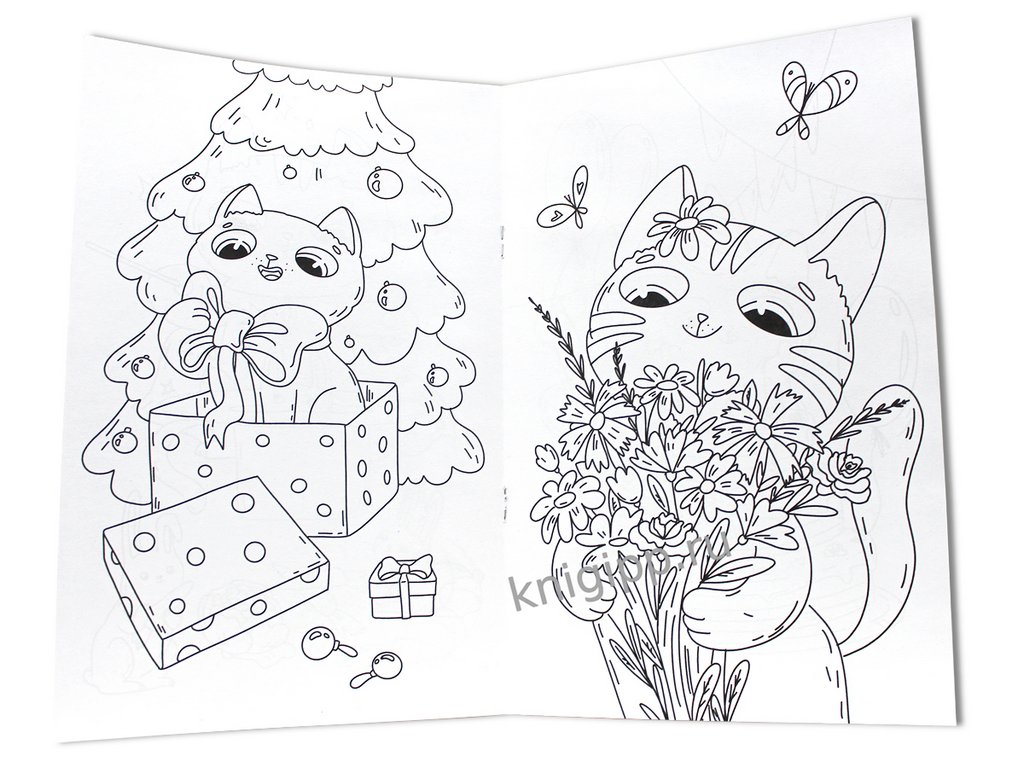 Раскраска А4 "Милые котята" 12 стр. ПРОФ-пресс